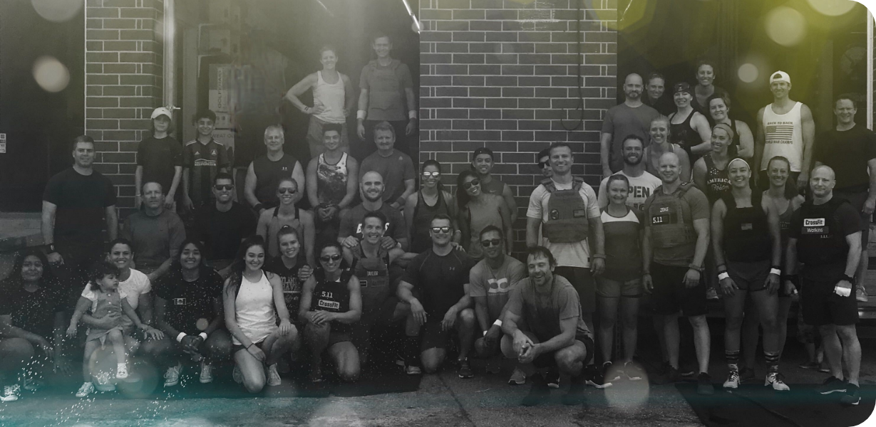 CFP members gathered together in front of CrossFit Paragon gym in Atlanta GA