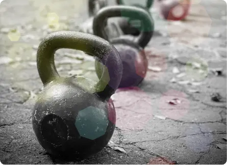CrossFit gym kettlebells