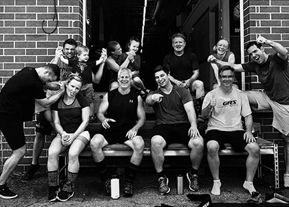 CrossFit Atlanta gym members having fun posing